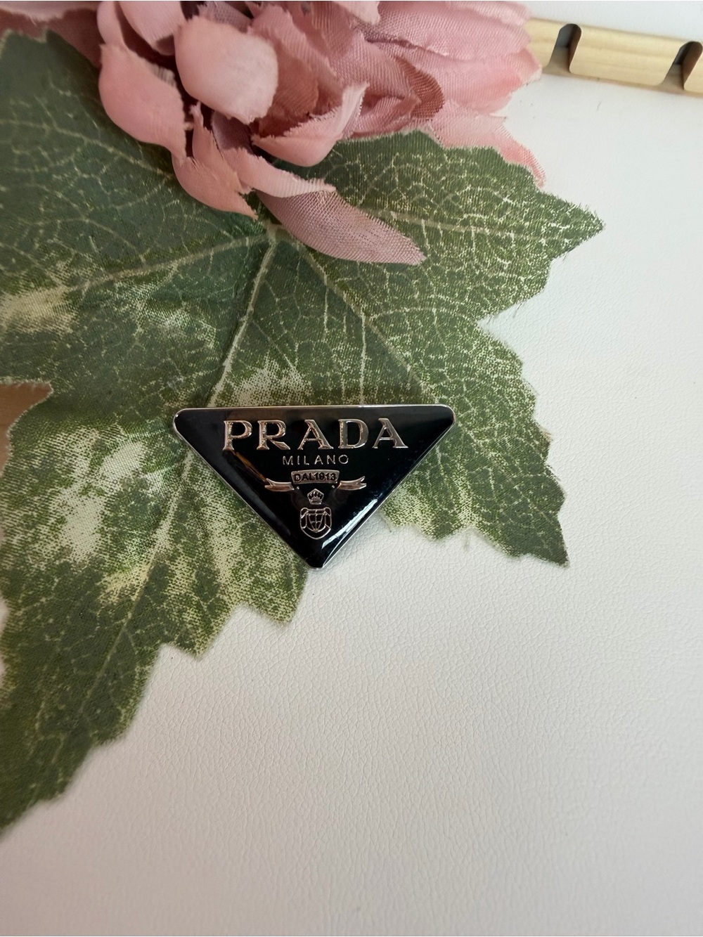 Preloved black and silver brooch